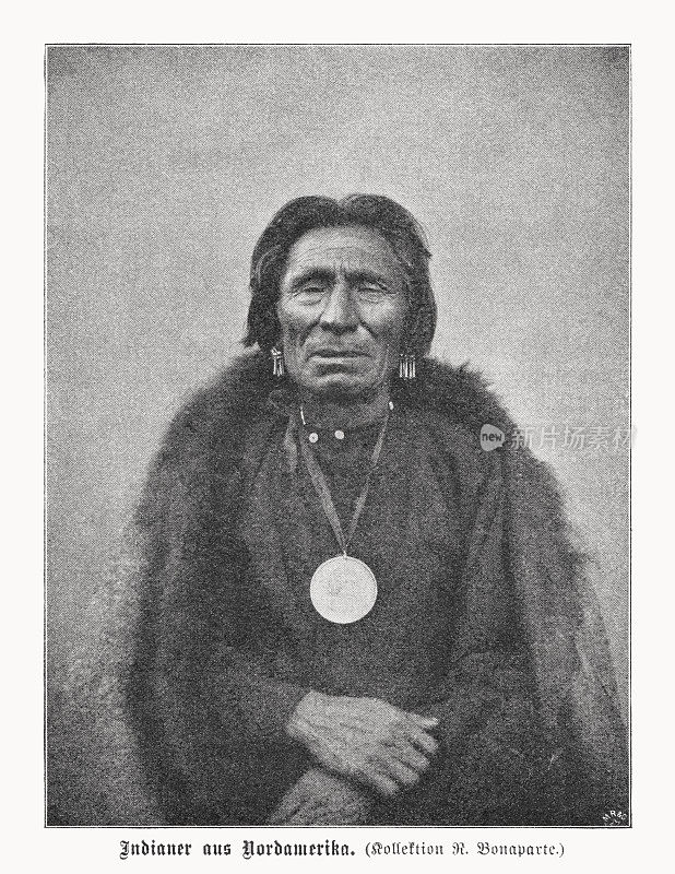 Yellow Smoke (Shoudé-Nasi), Omaha chief, halftone print, published in 1899
